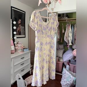 LoveShackFancy Floral button down dress